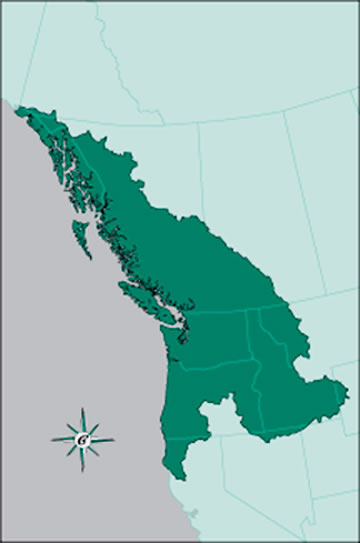 Cascadia Map - States